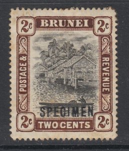 Brunei, Scott 16S (SG 36s), MHR (couple toned spots), Specimen Overprint