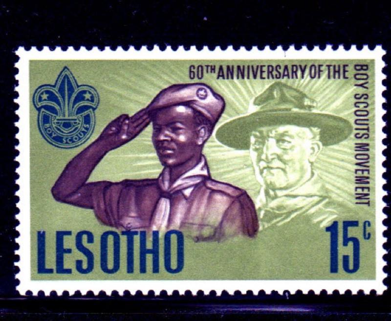 LESOTHO #44  1967  ANNIV. OF THE BOY SCOUTS  MINT  VF NH  O.G