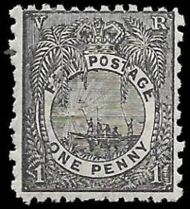 Fiji  54   1893   one penny fine mint - hinged