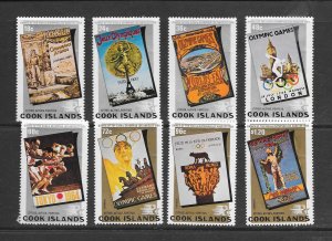 COOK ISLANDS - CLEARANCE #779-86 OLYMPIC POSTERS2A225 MNH