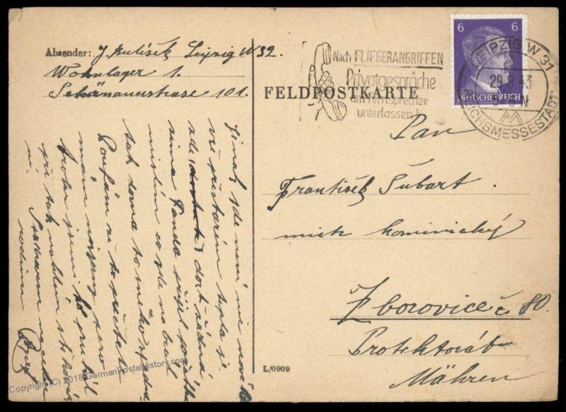 Germany 1943 Czech Gemeinschaftslager Forced Labor Work Camp Cover 90230