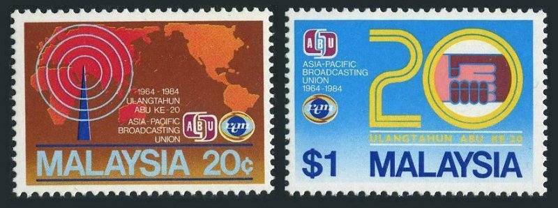 Malaysia 281-282,MNH.Michel 284-285. Asia-Pacific Broadcasting Union,10.1984.