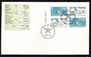 Canada-Sc#969-70-stamps on FDC-Upper Left -Planes-Aircraft-1982-