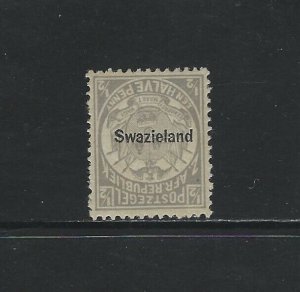 SWAZILAND - #1A - COAT OF ARMS BLACK OVERPRINT INVERTED MINT STAMP MNH