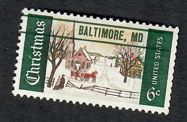 1384a Christmas Winter Sunday MNH Baltimore Pre-cancel