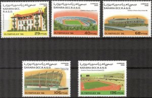 Sahara OCC. R.A.S.D.  1996 Olympics Games Atlanta OLYMPHILEX'96 Set of 5...