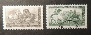 Poland 1966 stamp day horses philatelic fine used