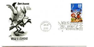 3391a Wile E. Coyote, ArtCraft, single,  FDC