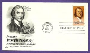 2038  PRIESTLY, 20c 1983 U/A ARTCRAFT FIRST DAY COVER.