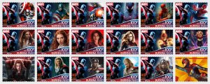 Stamps.Cinema.Marvel  16 stamps perf 2023 year  NEW