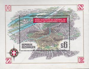 Austria 1986 European Security Congress Vienna Souvenir Sheet VF/NH/(**)