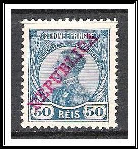 St Thomas #111 King Manuel II Overprinted NG