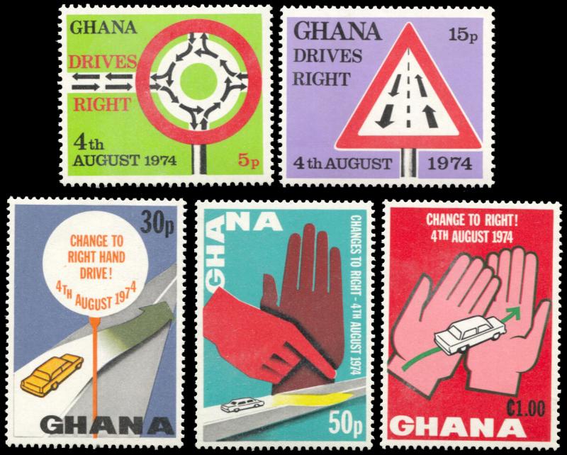 Ghana 530-534, MNH, Change to Right-Hand Driving