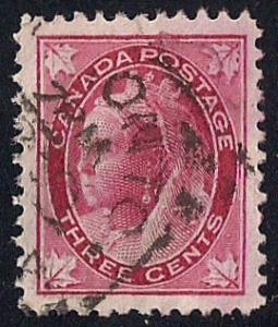 Canada #69 2 cents Queen Victoria Stamp used EGRADED VF 78