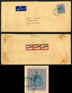 Bermuda KGVI 2/6 Perf 14 on cover