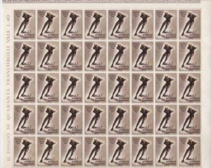 olympics 1955 winter sports mnh stamp sheet R19899
