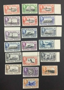 MOMEN: FALKLAND ISLANDS SG #146-163 1938 MINT OG H/NH £500+ LOT #63019