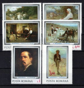 Romania 2705-2710 MNH Paintings Farm Animals Nicolae Grigorescu ZAYIX 0624S0381