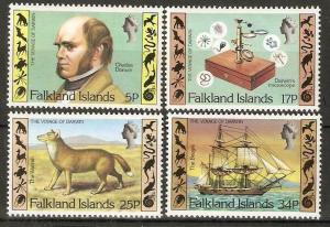 FALKLAND ISLANDS SG422/5 1982 CHARLES DARWIN MNH