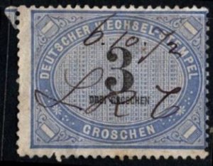 1871 Germany Revenue 3 German Groschen Bill of Exchange Used