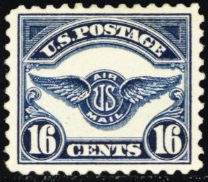 C5, Mint OG LH 16 ¢ Wings - VF A Nice Stamp SCV $60 - Stuart Katz