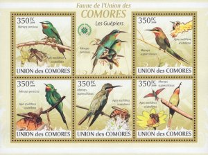 Bee-Eater Stamp Fauna Bird Sov. Sheet of 5 Stamps MNH