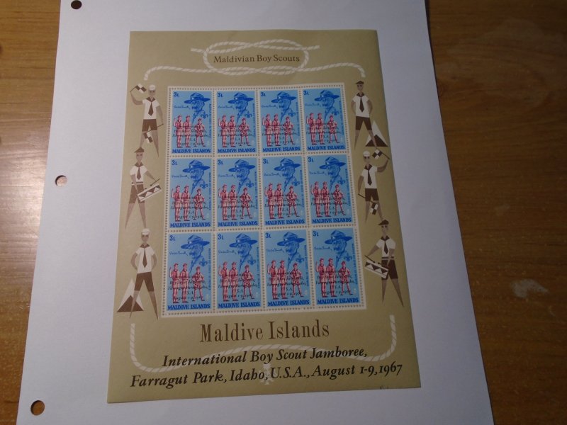 Maldive Islands  #  278-81  MNH   Scouting  Mini Sheets