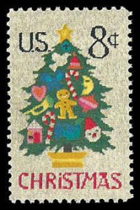 PCBstamps   US  #1508 8c Christmas - Needlepoint, MNH, (7)