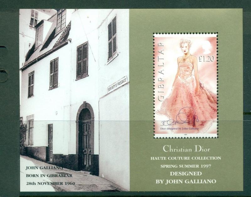 Gibralter - Sc# 739. 1997 Dior Fashion. MNH $4.00.