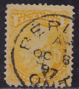 Canada - 1870 - Scott #35 - used - BERLIN ONT pmk