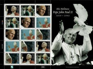 Marshall Islands 2005 - Pope John Paul II - Sheet of 15 Stamps Scott #858 - MNH