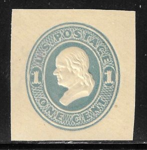 Scott # U119  Lot E946   1c Cut Square   Mint