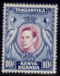 KENYA UGANDA TANGANYIKA GVI SG149b, 10s reddish-purple & blue, NH MINT. Cat £65.