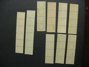 CANADA 19 different MH coil strips of 4 or 6. Couple strips have small faults 