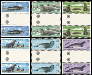 British Antarctic Territory 1983 Scott #96-101 Gutter Pairs Mint Never Hinged