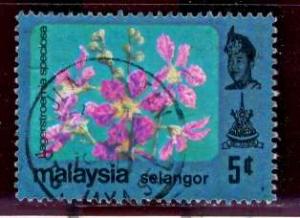 Malaysia, Selangor: 1965: Sc. # 123; O/Used Single Stamp