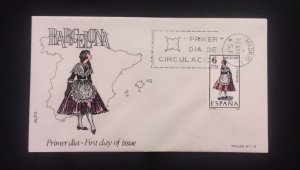 C) 1967, SPAIN, FDC, TYPICAL COSTUMES OF BARCELONA, XF