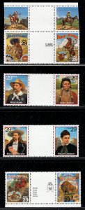 UNITED STATES SC# 2869 COMP SET/4 VERT GUTTER PAIRS VF/NH