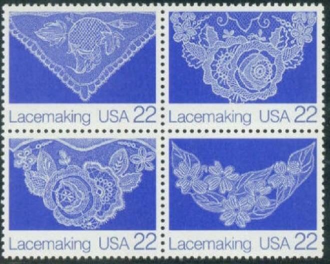 2351 - 2354 Lacemaking F-VF MNH block of 4