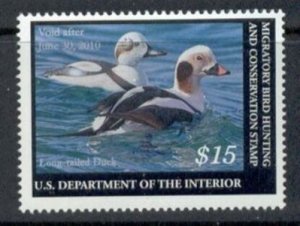 US Stamp #RW76 MNH Long-tailed Drake w/ A Decoy on the Water Press Sheet Single