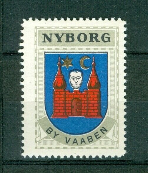 Denmark. Poster Stamp 1940/42. Mnh. Town: Nyborg. Coats Of Arms.Castle,Head,Star