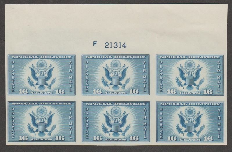 U.S. Scott #771 Airmail Special Delivery Stamp - Mint NH Plate Block