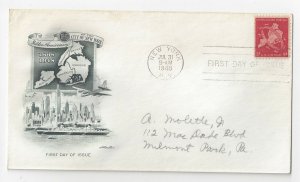 C38 C41 Sc C43 C44 Air mail FDC s 4 Different 1948 1949 First Day Cachet Covers