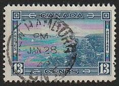 1938 Canada   Sc# 242  VF Used   Nice Hamburg Cancel