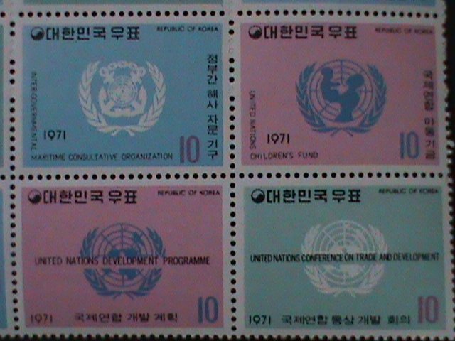 KOREA-1971-SC#756-780-UNITED NATION ORGANIZATIONS-MNH SHEET-VF VERY RARE