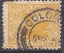 Western Australia sc#91 1905 2p Swan yellow used