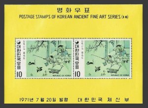 Korea South 787a-789a,MNH.Michel Bl.336-338.Art 1971.Kim Deuk-shin,Lee Chae-kwan