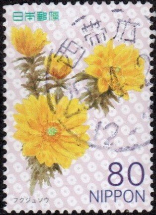 Japan 3503 - Used - 80y Adonis Flowers (2012) (cv $1.20)