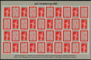 Denmark. Southslesvig 1986. Christmas Sheet  MNH Folded. Art. Hans Bruggemann