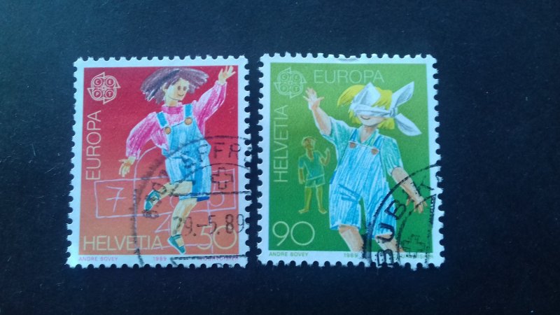 Switzerland 1989 EUROPA Stamps - Children's Games Used